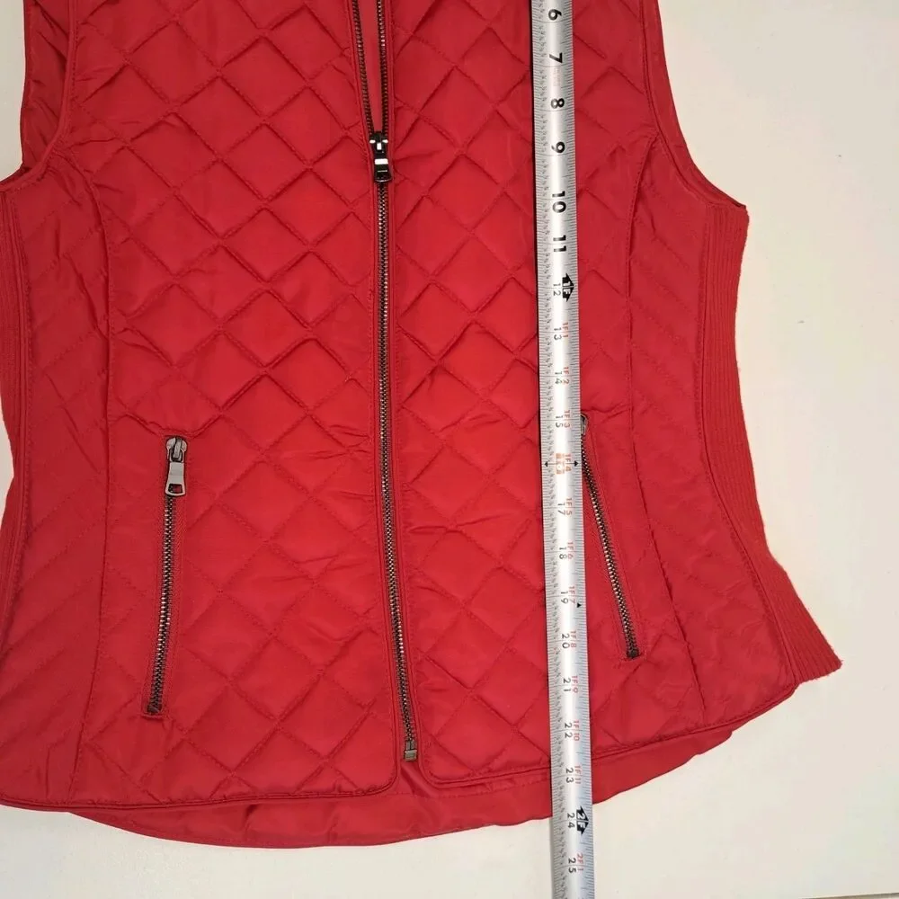 Westport 1962 Women's size S  Full Zipper Quilted Puffer Vest Red - Picture 6 of 6